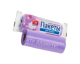 Мешки для мусора 35 л, ароматизированные, сиреневые, в рулоне 20 шт., ПНД, 12 мкм, 560х530 мм, GRIFON Полевые Цветы, 100-034 в Чите