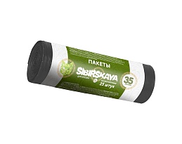 Мешки для мусора 30 л, черные, в рулоне 25 шт., ПНД, 7 мкм, 580х480 мм, SIBIRSKAYA, 101-003 S в Чите