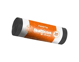 Мешки для мусора 20 л, черные, в рулоне 25 шт., ПНД, 6 мкм, 420х450 мм, SIBIRSKAYA, 101-001 S в Чите