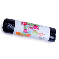Мешки для мусора 60 л, черные, в рулоне 20 шт., ПНД, 7 мкм, 700х600 мм, Концепция Быта ЭкоДом, 601349 в Чите