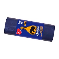 Мешки для мусора 240 л, синие, рулон 10 шт., ПВД 36 мкм, 1350х900 мм, Уфа Пак, МВ1854 (МВ 240-10с) в Чите