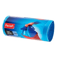 Мешки для мусора 35 л, с ушками, синие, в рулоне 30 шт., ПНД, 10,5 мкм, 640х500 мм, PACLAN Multitop, 600819 в Чите