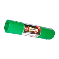 Мешки для мусора 300 л, зеленые, в рулоне 10 шт., ПВД 65 мкм, 1400х1000 мм, МЕШКОFF, 4922 в Чите