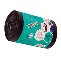 Мешки для мусора 12 л, черные, в рулоне 30 шт., ПНД, 6 мкм, 550х320 мм, Концепция Быта Tubus, 604936 в Чите