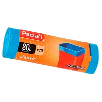 Мешки для мусора 80 л, синие, в рулоне 20 шт., ПНД, 12 мкм, 900х700 мм, PACLAN Classic, 606335 в Чите