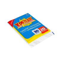 Мешки для мусора 20 л, с ручками, черные, в пачке 20 шт., ПНД, 10 мкм, 550х440 мм, Крепак, 4607075710023 в Чите